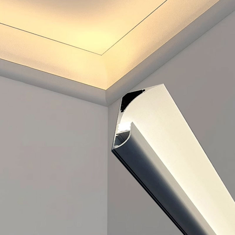 Surface-Mounted Gypsum Linear Lights Aluminum Corner Lights for Living Room Hotels Ceiling-Wall-Washing No Ceiling Supermarket
