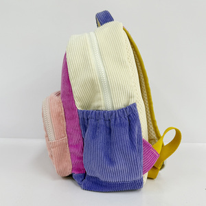 Grit Way Custom Pink Corduroy Student <strong>Backpack</strong> for <strong>Girls</strong> Kids School Bag - Product Image 3