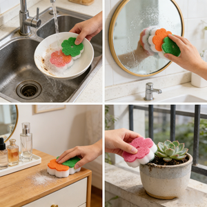 جودة عالية غير خدش فرك المطبخ غسل الصحون المطبخ تنظيف الإسفنج - Product Image 3