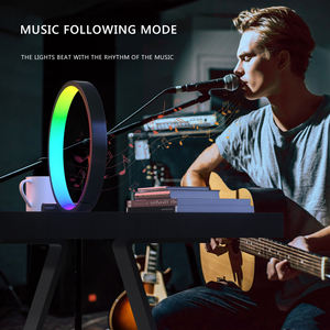 Inch Smart LED Night Light RGB Desktop Atmosphere Desk Lamp App <b>Remote</b> Music Rhythm Lights Game Bedroom Bedside Decoration - Product Image 2
