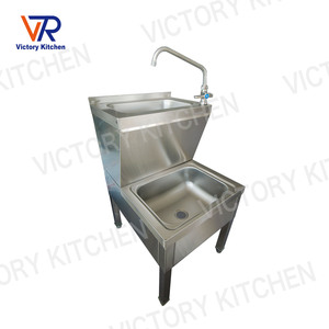 VICTORY Nueva llegada Fregadero Manual de pared de acero inoxidable 30% Venta caliente para hoteles Restaurantes Inox Hospital Suministros de laboratorio - Product Image 3