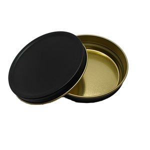 Boîtes à <span class=keywords><strong>caviar</strong></span> en métal de luxe 500g-10g avec couvercles, boîtes en fer blanc noir, or, argent pour le stockage des aliments, boîtes en métal élégantes - Product Image 2