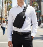 Nouveau sac de poitrine pour homme, sac bandoulière élégant, petit sac à bandoulière résistant à l'eau pour homme, sac décontracté à une épaule