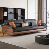 Canapé de bureau en cuir moderne, éponge haute densité, durable, écologique, pour la réception des clients VIP du patron