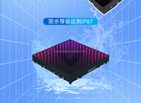 Plancher de danse lumineux LED avec miroir infini 3D RGB pour mariage, verre laiteux, discothèque, bar, lumières de scène magnétiques étanches
