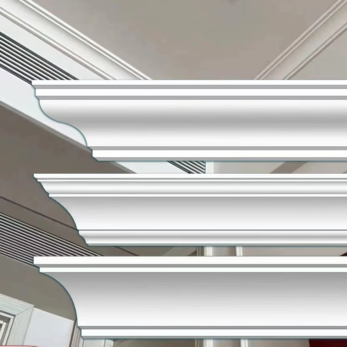 Outdoor Decoration Line Foam Decorative Cornice and Window Eps Mouldings Lines