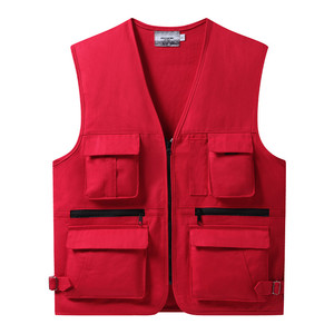 Chaqueta sin mangas de alta calidad, chaleco de trabajo con múltiples bolsillos, chaleco para hombre, chaleco de pesca - Product Image 4