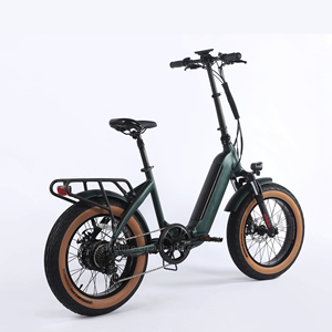 Bicicleta eléctrica plegable con neumático ancho de 20 pulgadas, bici electrónica portátil con batería oculta para nieve y playa - Product Image 6