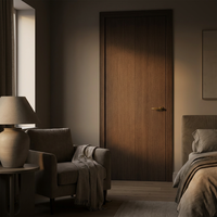 Porte intérieure de chambre CPL, moderne et minimaliste, en bois, résistante à la déformation, résistante à l'eau, insonorisation 28 dB