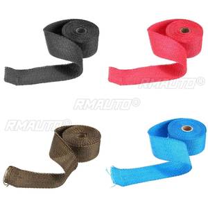 1 ensemble de couvertures thermiques pour turbo de course T4 + enveloppe pour tuyau d'échappement et collecteur d'échappement Rouge / Noir / Bleu / Titane - Product Image 6