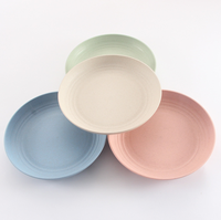 10 ''assiettes à dîner en paille de blé assiettes de cuisine au micro-ondes en gros assiettes réutilisables incassables pour le camping en plein air sans BPA