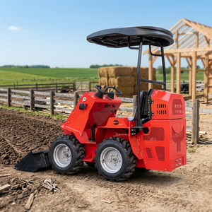 Mini-chargeuse compacte sur pneus de 850 kg, conforme aux normes CE, pour jardin, ferme et construction - Product Image 1