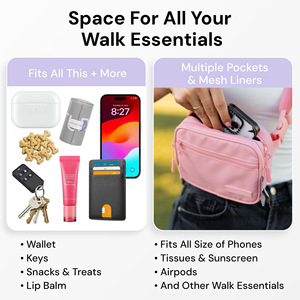 Sac banane unisexe ODM élégant avec logo personnalisé, fermeture éclair Oxford, pochette pour friandises d'entraînement pour chien, sac bandoulière pour promenade canin, sac pour sacs à déjections canines - Product Image 5