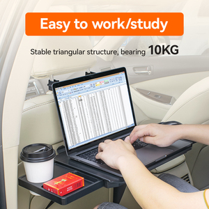 Diseño creativo de dos caras ABS Tesla coche organizador volante asiento trasero portátil bandeja plegable soporte de teléfono para viajes - Product Image 2