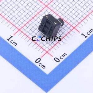 K2-1109DF-F4SW-04 Push Button Switch Through hole Component (THT) Switch Round Plunger 50mA 12V Black - Product Image 2