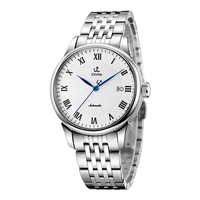 Nouvelle arrivée, montre mécanique de luxe pour homme, aiguilles, cadran en verre, acier inoxydable, mouvement automatique, marque SEIKO, résistante à l'eau
