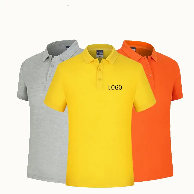 Özel tasarlanmış Logo Polo gömlekler ciro yaka kısa kollu boş Polo T gömlek yaz için özelleştirilmiş baskı erkekler ve kadınlar için kadın
