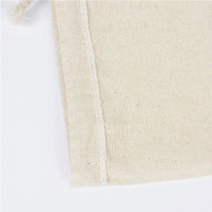 Natural 100% Cotton Drawstring Pouch 15x20cm Eco-Friendly Packaging Customizable Makeup Storage <b>Bag</b> for Party Supply - Product Image 4
