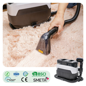 Limpiador Eléctrico Portátil Multiusos <span class=keywords><strong>para</strong></span> Tapicería y Alfombras, Aspiradora de Vapor en Seco y Húmedo sin Bolsa con Función de Agua Caliente - Product Image 1