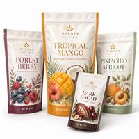 Sachets personnalisés imprimés avec fermeture éclair refermable pour noix, mélange de fruits secs et fruits séchés