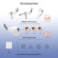 Machine combinée laser CO2 et verre d'erbium 1550 nm 10600 nm 2-en-1, appareil de lifting facial laser fractionnel