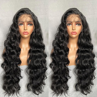 Pelucas de Cabello Humano Virgen 100% al por Mayor, 13*4 Frontal, Encaje HD Transparente, Ondulado, 40 Pulgadas, Proveedores de China