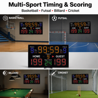 Tableau d'affichage électronique de table portable à DEL pour le basket-ball à télécommande sans fil avec horloge de tir 24s
