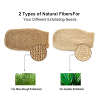 Gants de Bain Exfoliants en Jute Naturel Réutilisables Écologiques avec Toucher Confortable pour le Soin Corporel