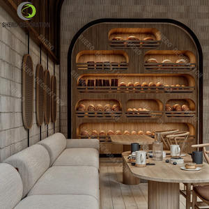 Vitrina Moderna para Panadería, Vitrina de Vidrio de Lujo para Exhibir Galletas, Dulces, Pasteles y Pan, Mueble de Panadería de Madera de Alta Calidad - Product Image 3