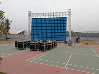 Etapa de aluminio Truss DJ Station Metal al aire libre Truss Eventos Pantalla LED Pantalla Soporte de tierra Sistema de elevación