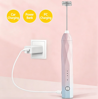 Mousseur à lait électrique sans fil, batteur à œufs, mini-mélangeur à café, outil de pâtisserie de cuisine, mixeur électrique rechargeable, mousseur à lait manuel