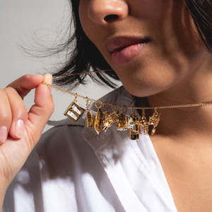 Souvenir de voyage |   Breloques en laiton plaqué or 18 carats pour la création de bijoux DIY |   Pendentif vintage, moulin à vent, vélo, <span class=keywords><strong>taxi</strong></span>, valise, tasse à thé - Product Image 4