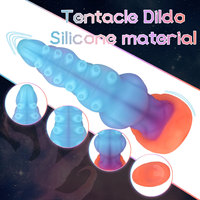 Dildo de Tentáculo Monstruoso de Silicona, Juguete Sexual Anal Realista con Forma Especial para Adultos