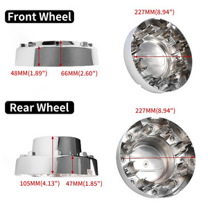 Enjoliveurs de roue Dodge Ram argentés à visser, décoratifs, avant et arrière, pièces de modification automobile LKT146 - Product Image 2