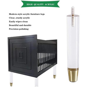 8 "acrilico vetro cristallo oro gambe mobili si assottiglia chiaro <span class=keywords><strong>divano</strong></span> armadio tavolino panca gambe di ricambio <span class=keywords><strong>divano</strong></span> piedi <span class=keywords><strong>divano</strong></span> - Product Image 6