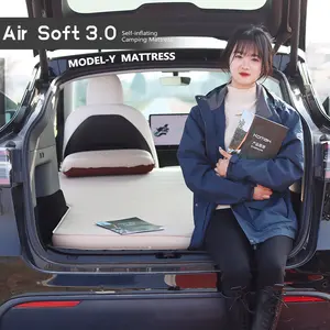 Inflable plegable Tesla Modet y viaje en coche flocado dormir Camping colchón de aire cama