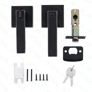 Tubular Latch <strong>Black</strong> square Lever Lever <strong>Door</strong> <strong>Knobs</strong> for Interior <strong>Door</strong> Lock <strong>Door</strong> Lever Bathroom <strong>Black</strong> - Product Image 6