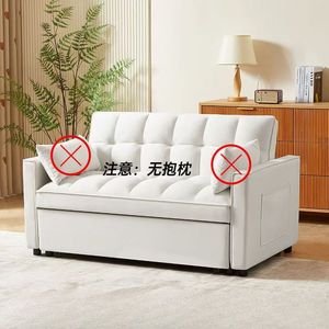Sofá Cama Plegable y Extensible de Dos Plazas, Multifuncional, Diseño Contemporáneo, Tapizado en Bouclé, Patas Metálicas, para Villa - Product Image 2