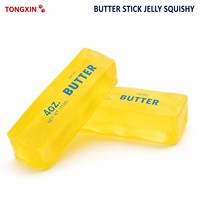 TONGXIN Jouet Squishy en forme de bâton de beurre en gelée, réaliste, à récupération lente, anti-stress, jouet de bureau Fidget Foodie, vente en gros, OEM personnalisé