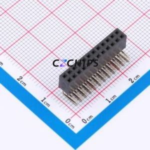 XDM200-2-12-W-6.35-G0 Pin Socket Bent Lead Through Hole,P=2mm Connector 2x12P 2mm Square Hole Right Angle Insert - Product Image 1