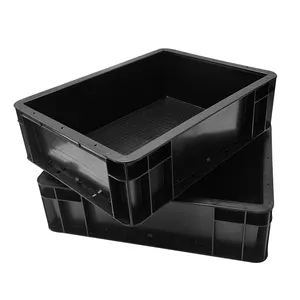 ALLESD Electronic Anti-static Box SMT Rack Black PCB Packing Storage Component Container Plastic Tray ESD Antistatic Box