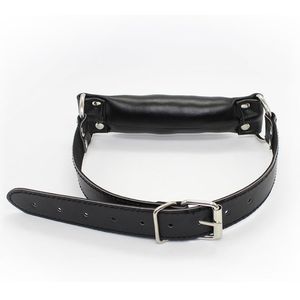 Muselière en cuir pour adulte, muselières à bouche ouverte avec barre en simili cuir, dispositifs de bondage, muselière à mors, jouets sexuels BDSM - Product Image 4