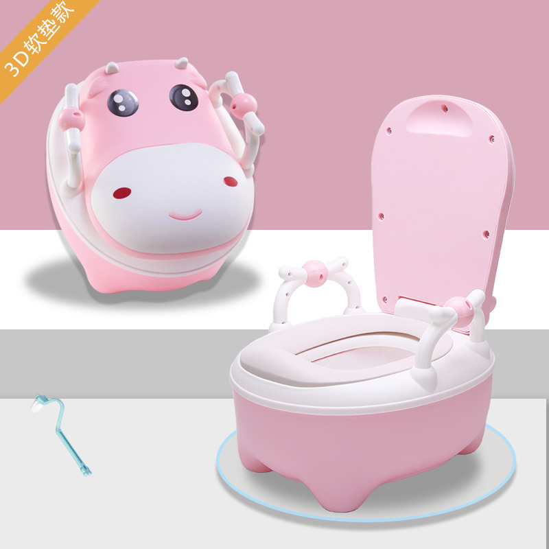 Pinceau rose de luxe de vache 3d