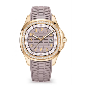 Top Quantité Femmes En Acier Inoxydable Mécanique Montres À La Mode Étanche Cadran Carré Diamant Lunette Saphir Caoutchouc Montre - Product Image 3