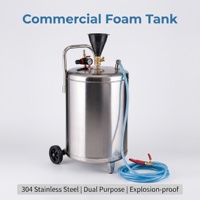 Tanque de Espuma para Lavado de Autos Polarbear de 80L, Máquina de Espuma Eléctrica de Acero Inoxidable 304 para Equipo de Detallado de Autos
