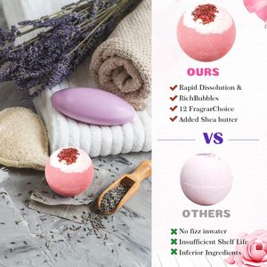 Bomba de baño de etiqueta privada Natural con flores secas, <span class=keywords><strong>bolas</strong></span> de baño de <span class=keywords><strong>burbujas</strong></span> hidratantes para niños pequeños, <span class=keywords><strong>bañera</strong></span> divertida, regalo de Spa para niñas - Product Image 5