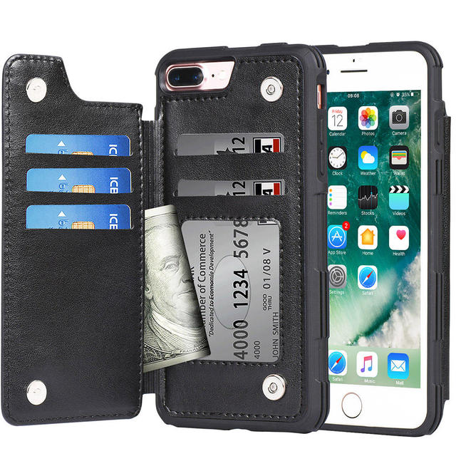 Shock Proof Protective PU Leather Mobile Flip Pouch Phone Case Back Cover for IPhone11 12 13 14 15 Pro Max