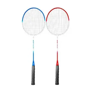 Conjunto de raquetes de badminton para treinamento, popular, atacado, liga de ferro, durável