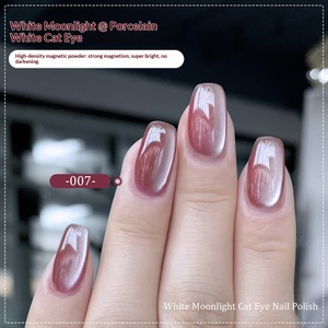 Vernis à ongles en gel œil de chat en céramique Baiyueguang, nouvelle collection automne-<span class=keywords><strong>hiver</strong></span>, cristal scintillant, blanc porcelaine, <span class=keywords><strong>manucure</strong></span> - Product Image 4