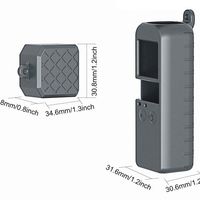 Étui de protection en silicone antichoc avec couvercle d'objectif pour accessoires de caméra de poche DJI OSMO Pocket